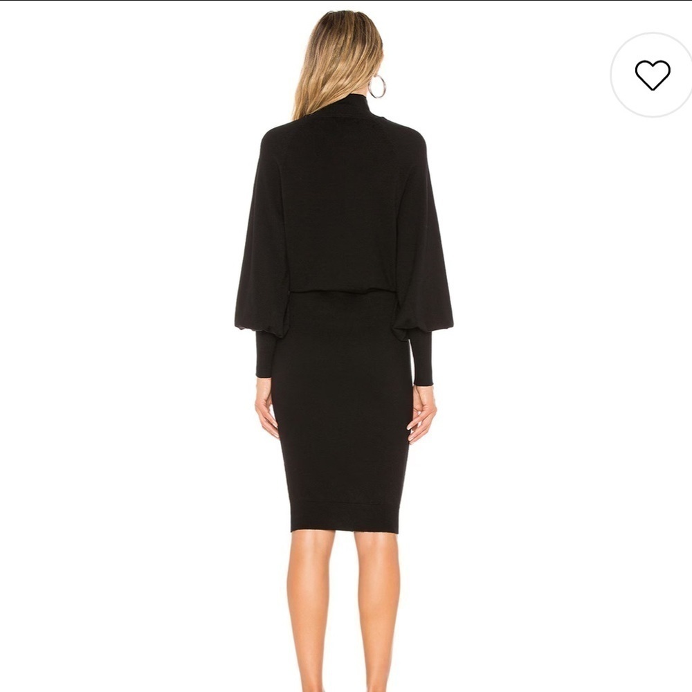 L'Academie The Jen Sweater Dress in Black - Picture 3 of 8